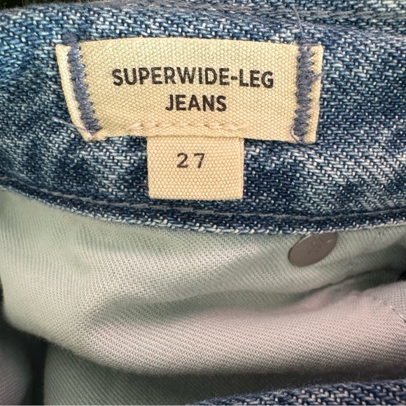 EUC Madewell Super Wide Leg Jean 27" - Picture 3 of 3